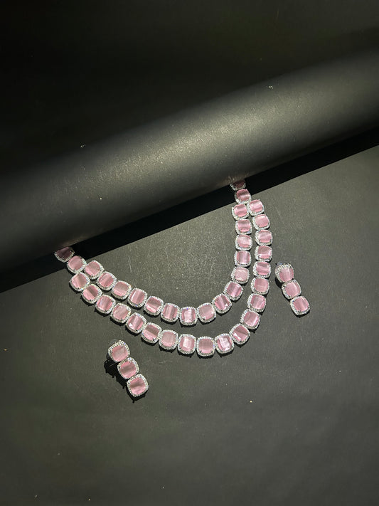 Coral Pink Necklace Set